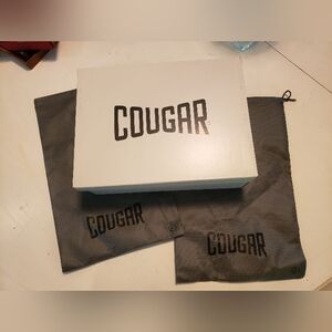 Shoe Box 'COUGAR' + 2 Drawstring Sacks, not Used